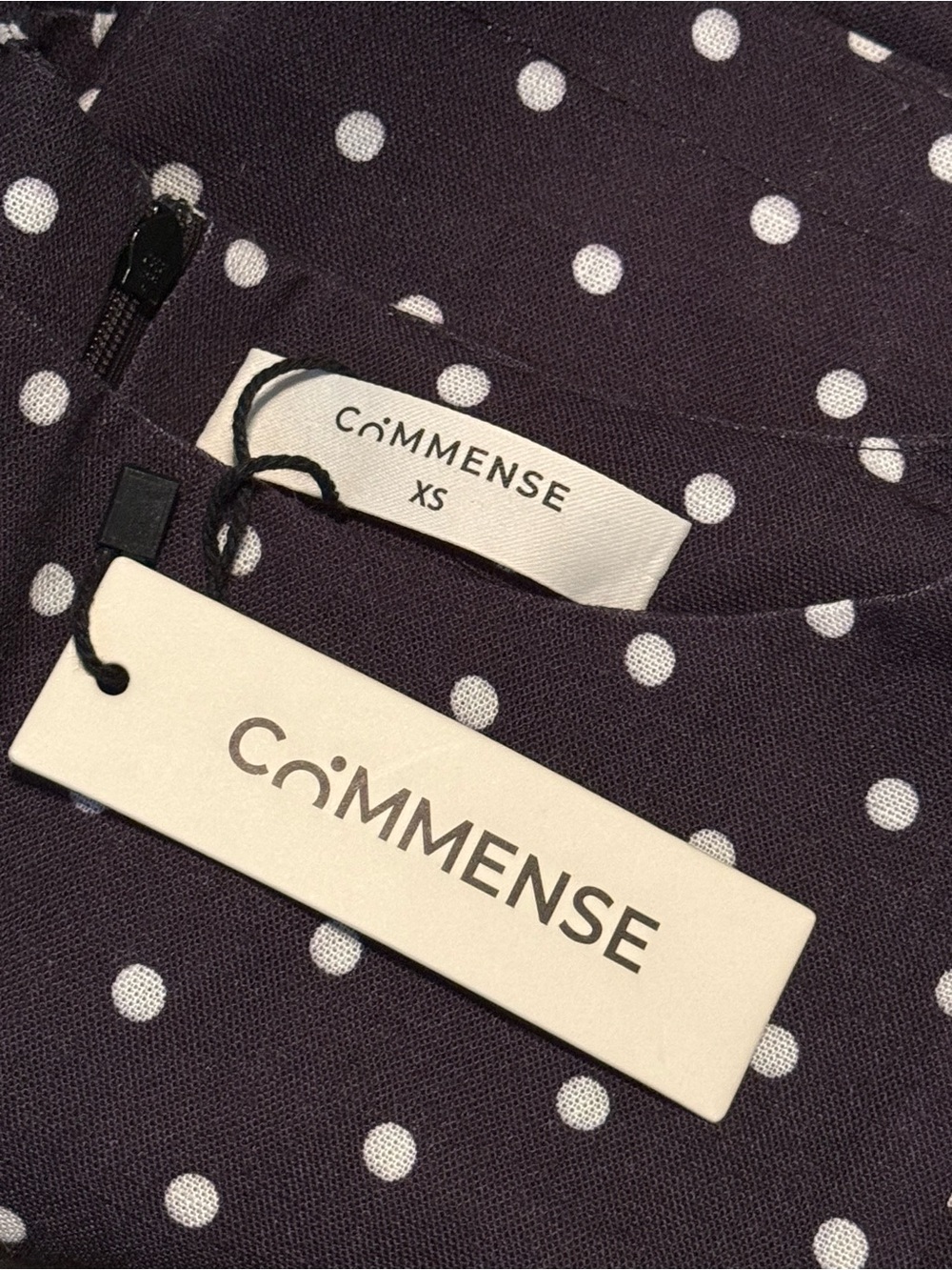 Black Polka Dot Commense Sleeveless Dress - Picture 2 of 2
